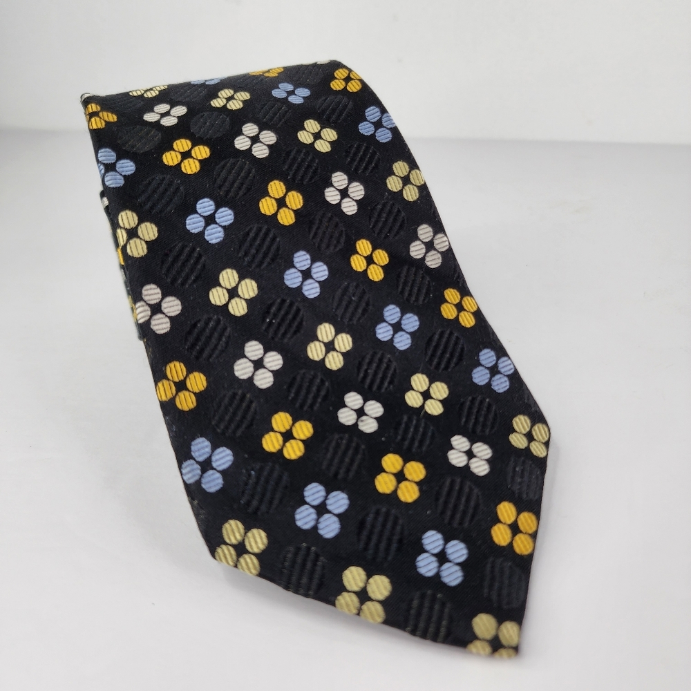 ARROW Black Silk Tie.